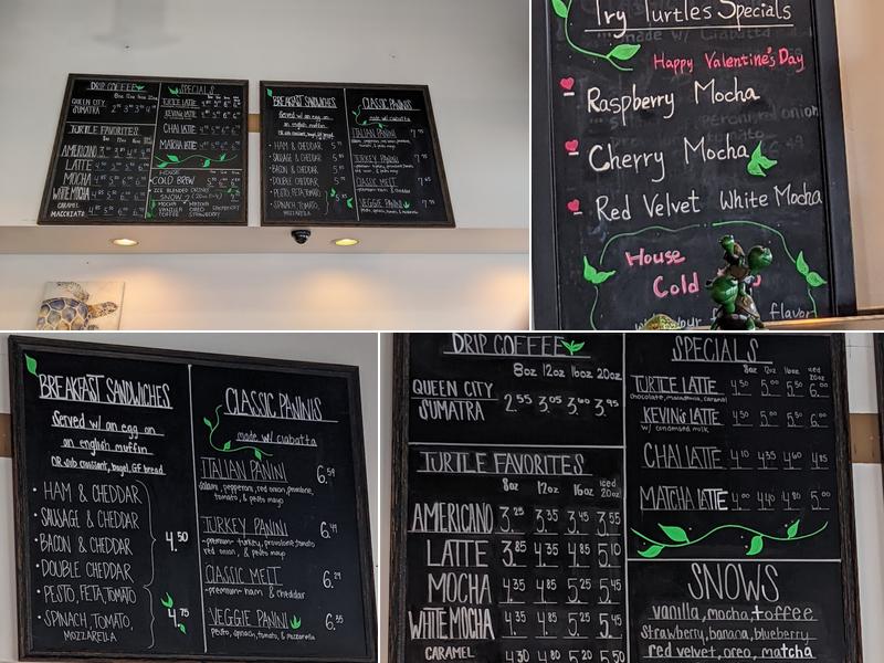 Turtle Coffee Menu
