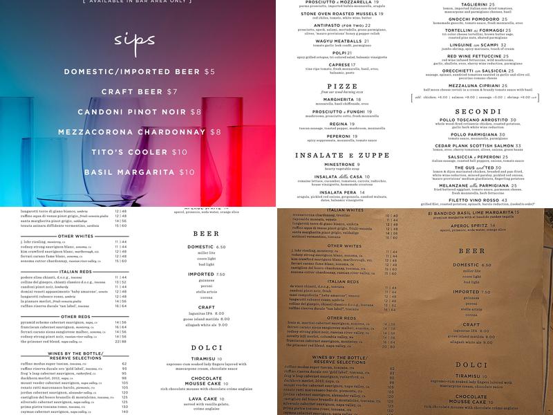 Tuscany on Taylor Menu