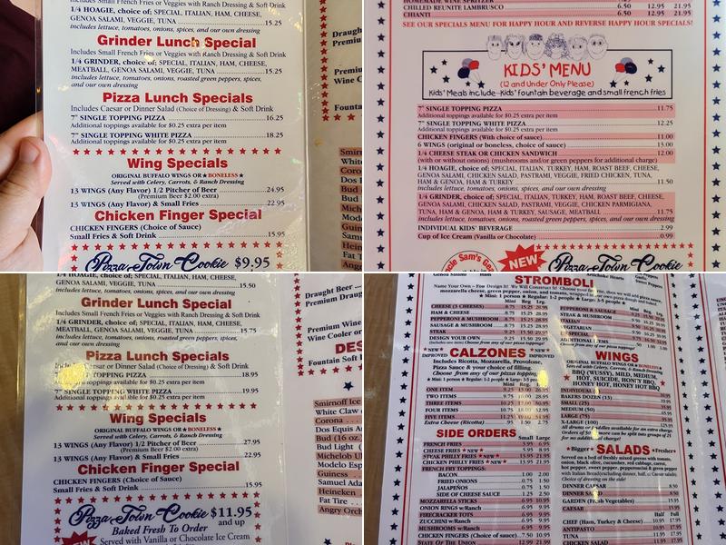 Uncle Sam's Menu