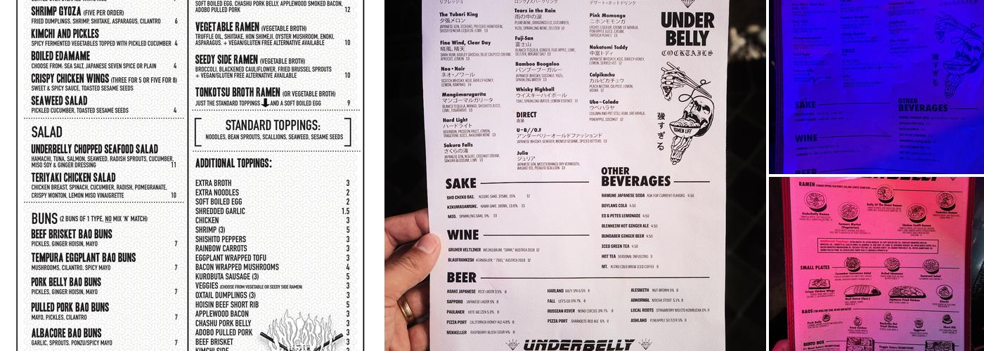 Underbelly Menu
