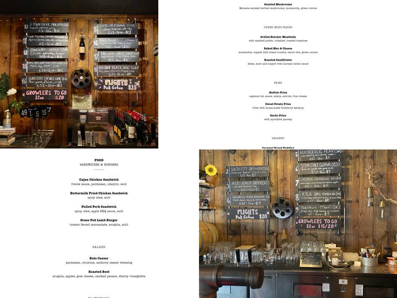 UPCIDER Menu