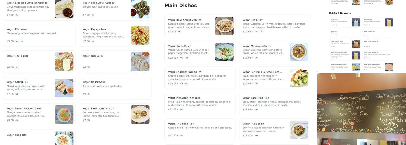 UThai Menu