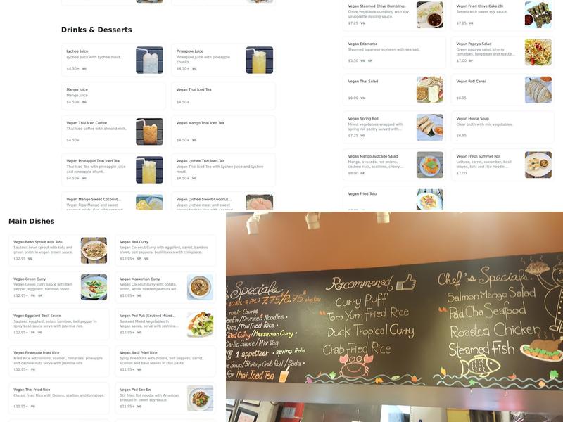 UThai Menu