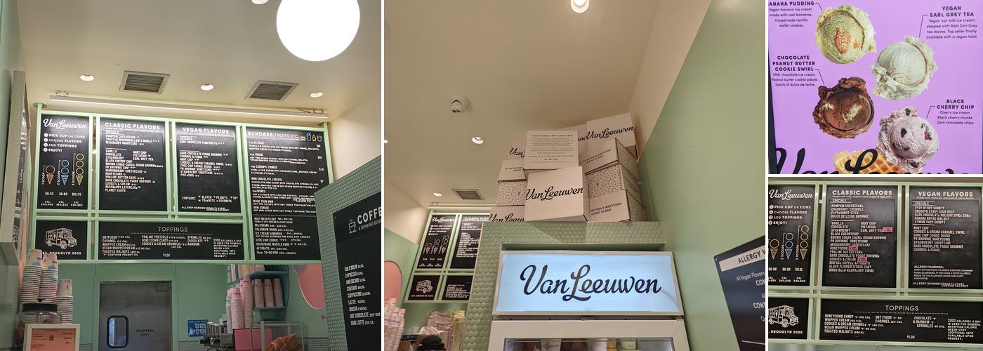 Van Leeuwen Ice Cream Menu