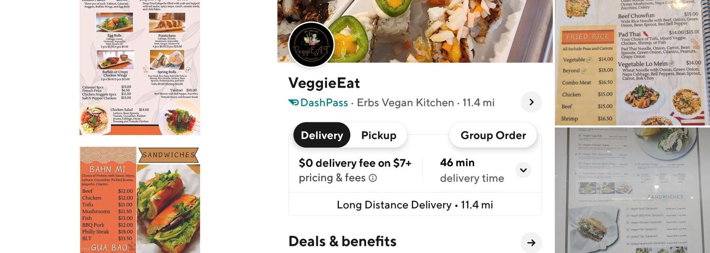 VeggiEAT Menu