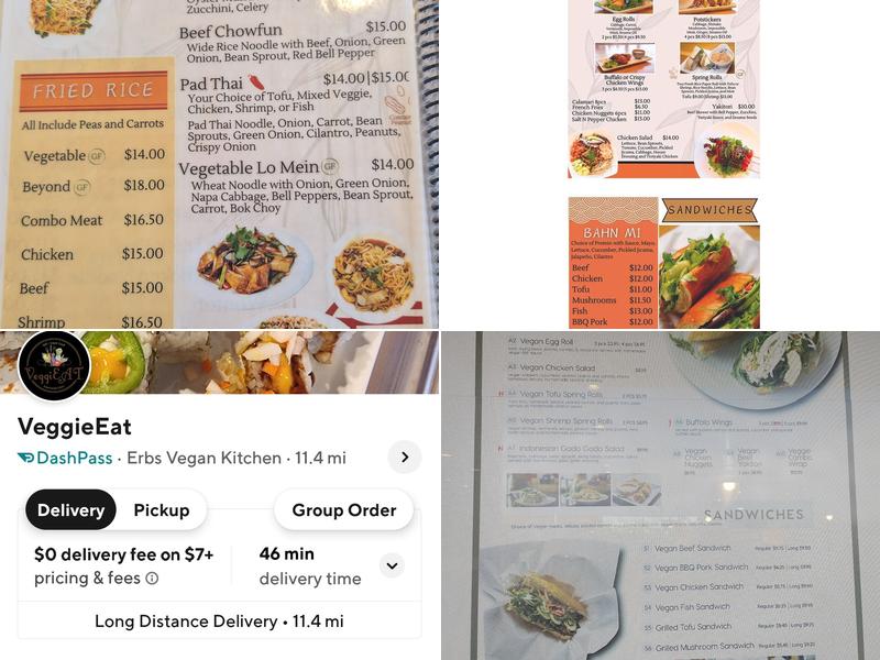 VeggiEAT Menu