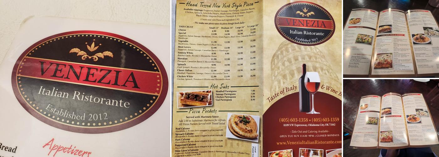 Venezia Menu