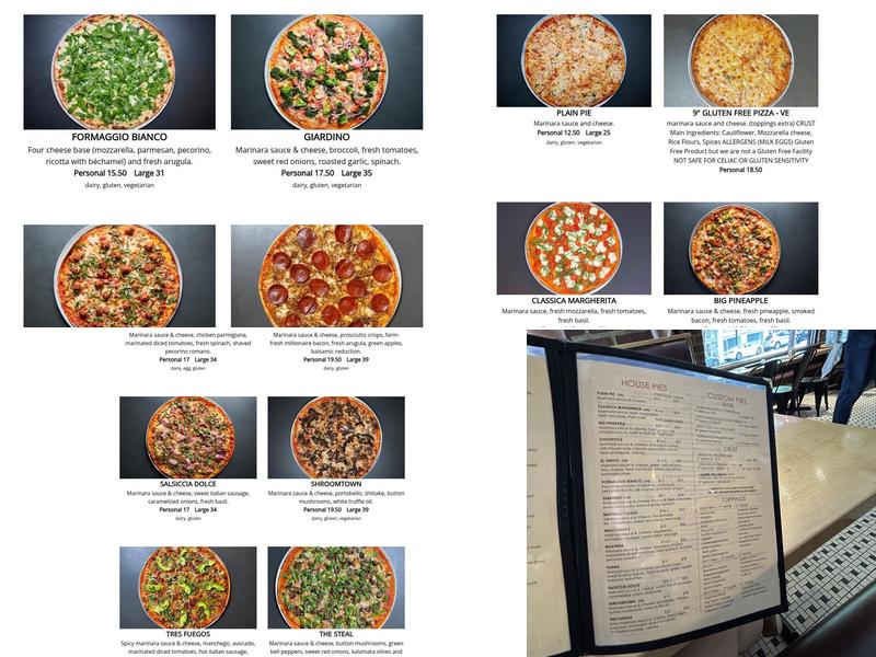 Vezzo NYC Thin Crust Pizza Menu