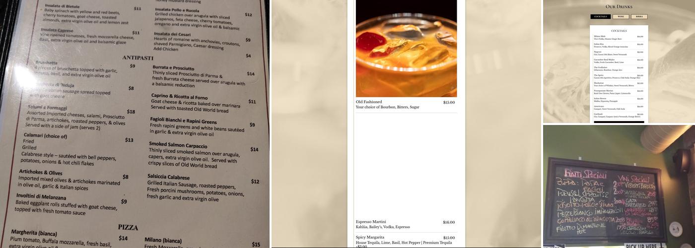 Via Carducci La Sorella Menu