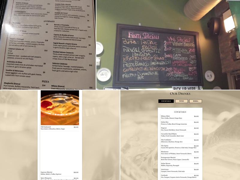 Via Carducci La Sorella Menu