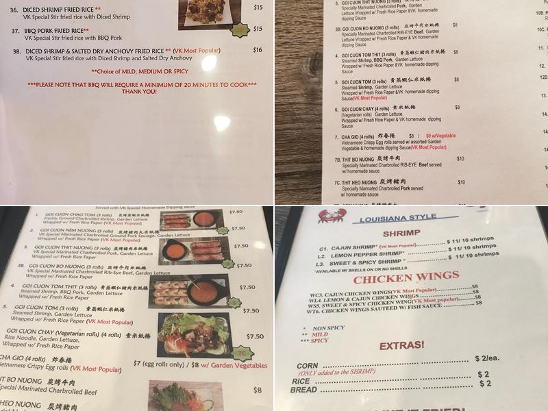 Vietnam Kitchen Menu