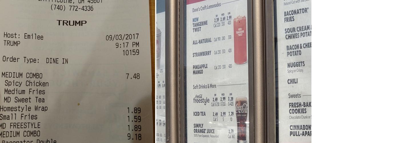 Wendy's Menu