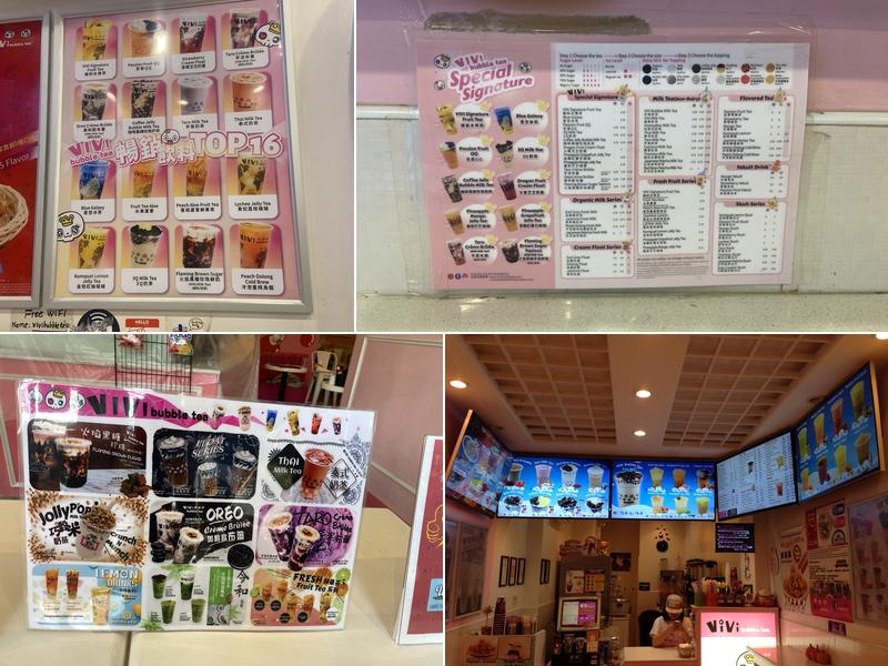 Vivi Bubble Tea Menu