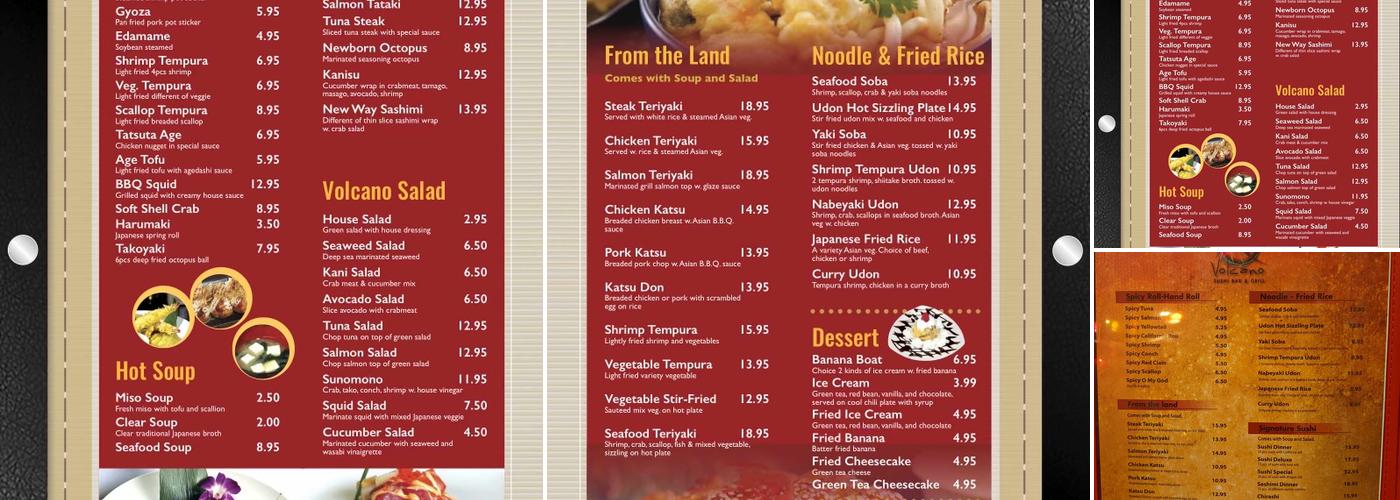 Volcano Sushi Bar ( General Booth ) Menu