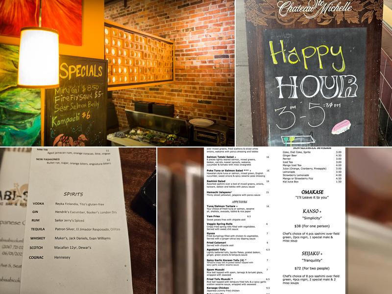 Wabi-Sabi Sushi Bar & Restaurant Menu