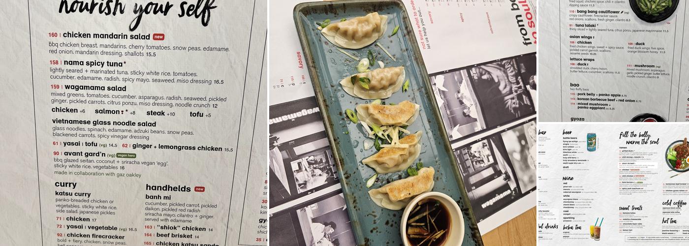 wagamama Menu