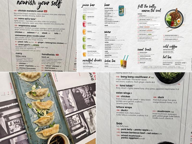 wagamama Menu