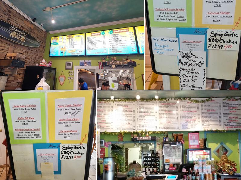 Waikikie Hawaiian BBQ Menu