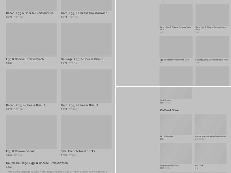 Burger King Menu
