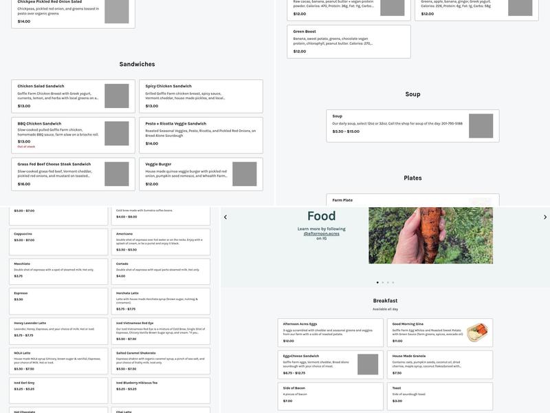 Whealth Kitchen Menu