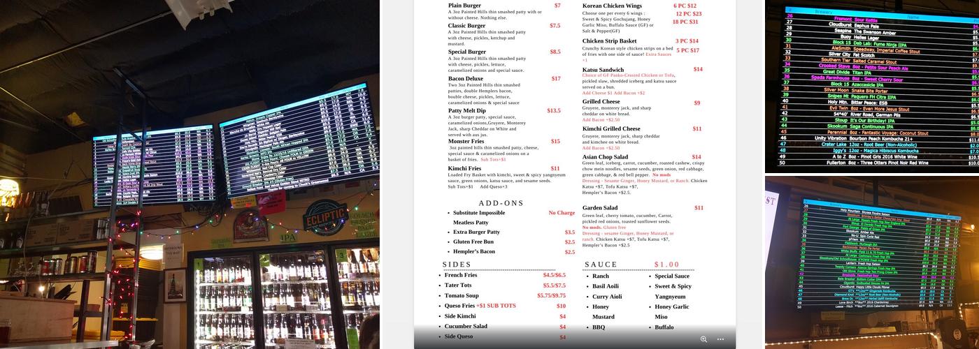 Chuck's Hop Shop Greenwood Menu