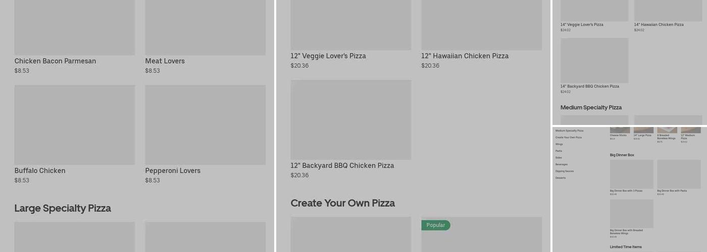 Pizza Hut Menu