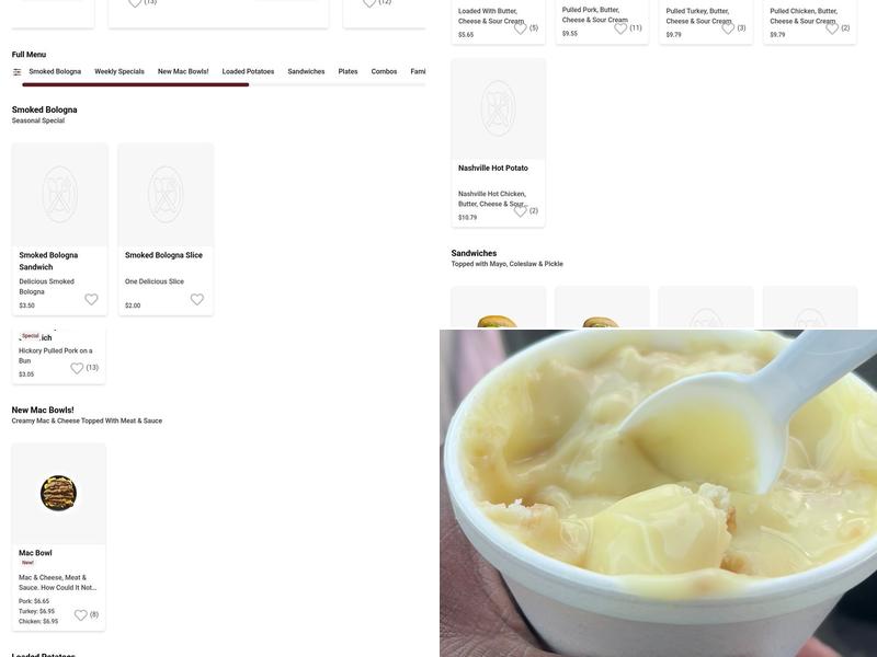 Whitt's Barbecue Menu
