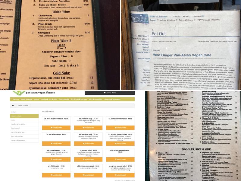 Wild Ginger Menu