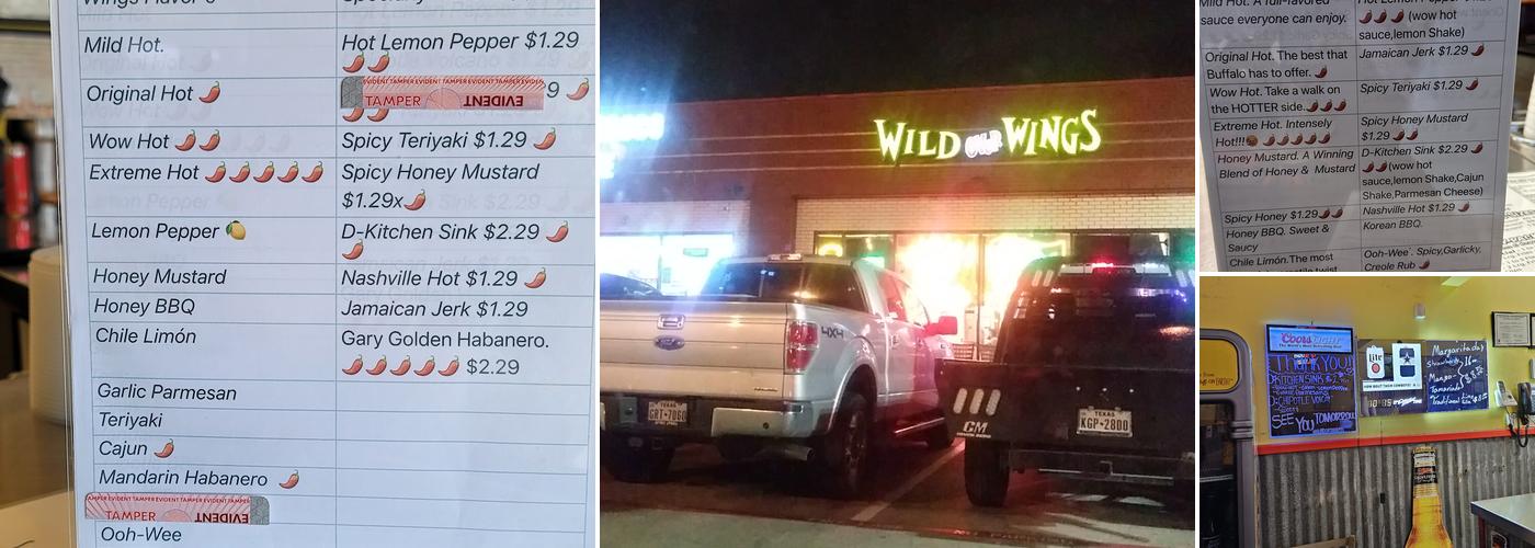 Wild Over Wings Menu