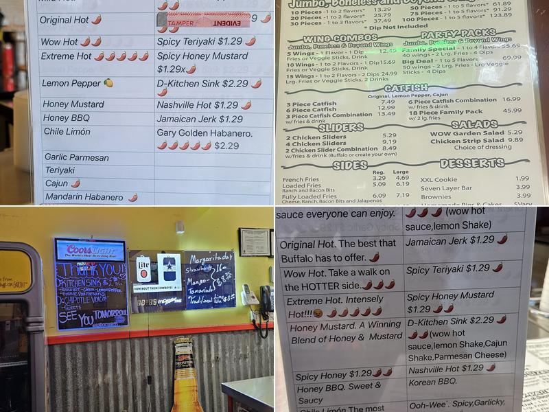 Wild Over Wings Menu