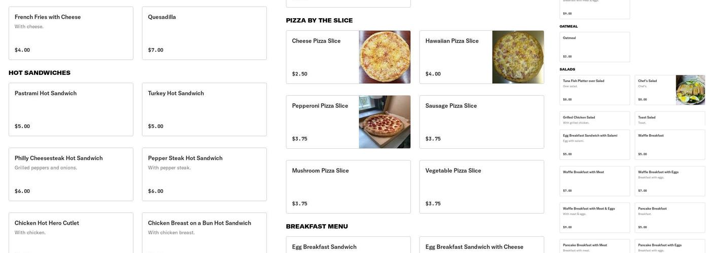 Wimpy's Restaurant Menu