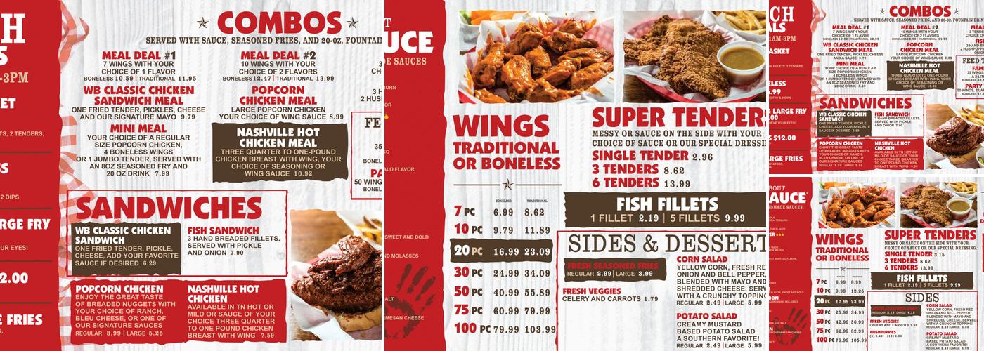 WingBasket Menu