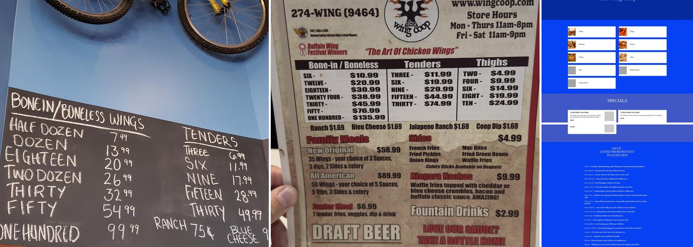 Wasatch Wing Coop Menu