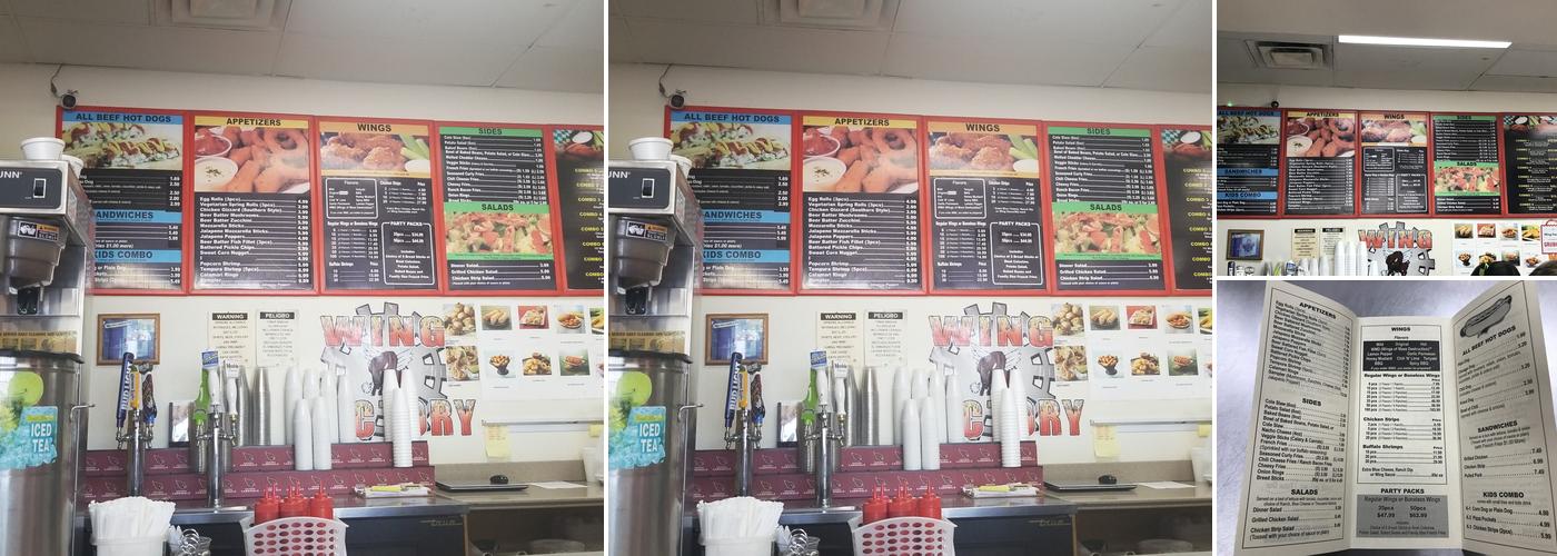 Wing Factory Menu