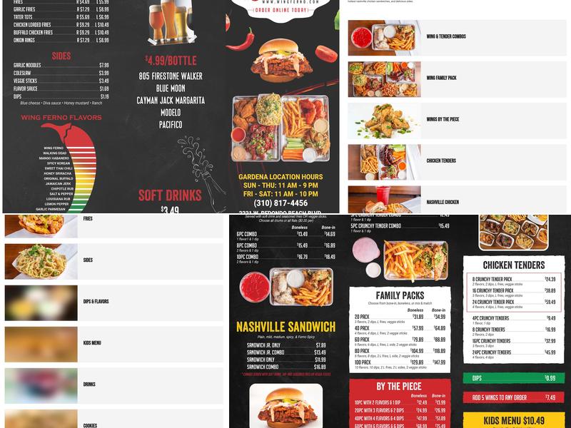 Wing Ferno Menu