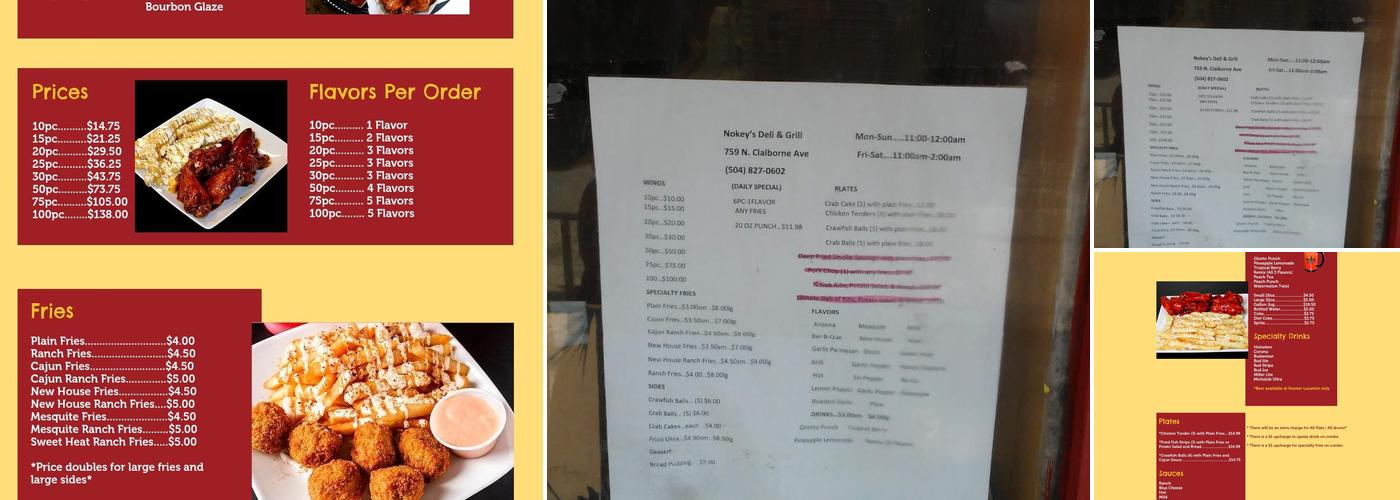 Wing Snack Menu