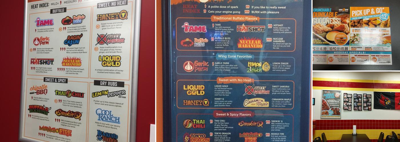 Wing Zone Menu