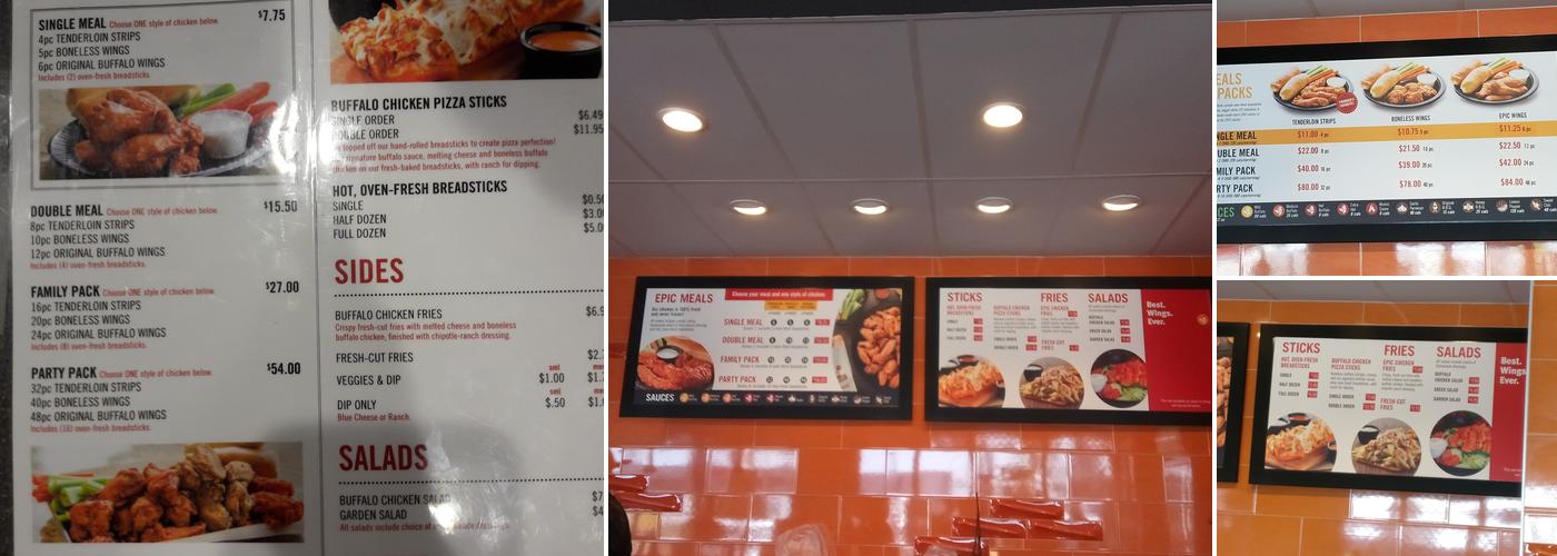Epic Wings Menu