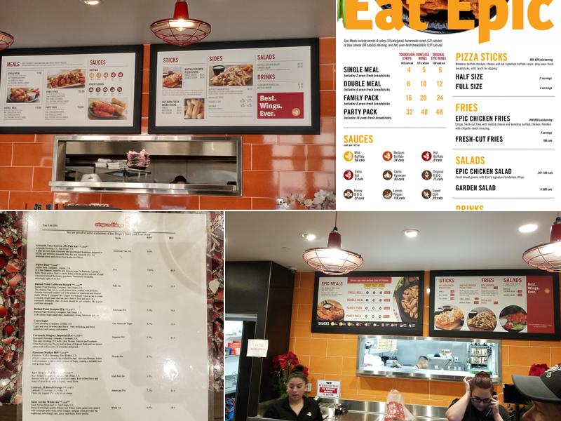 Epic Wings Menu