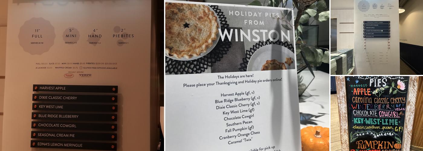 Winston Pies Menu