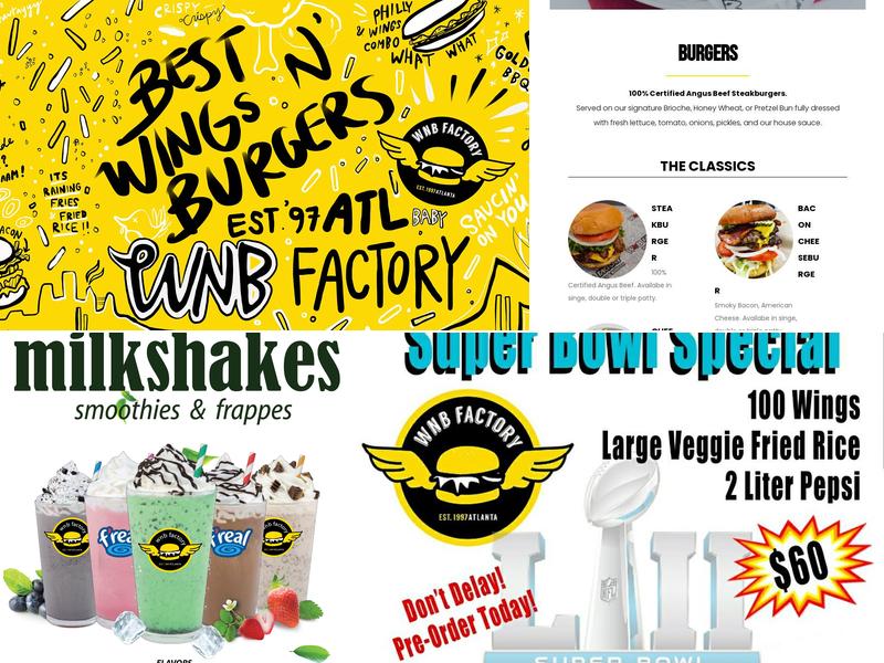 WNB Factory - Wings & Burger Menu