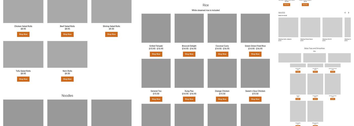 Wok Shop Kitchen Menu