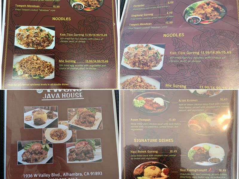 Wayang Restaurant Halal Menu