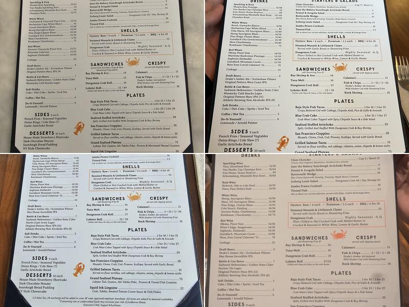 Woodhouse Fish Co. Menu