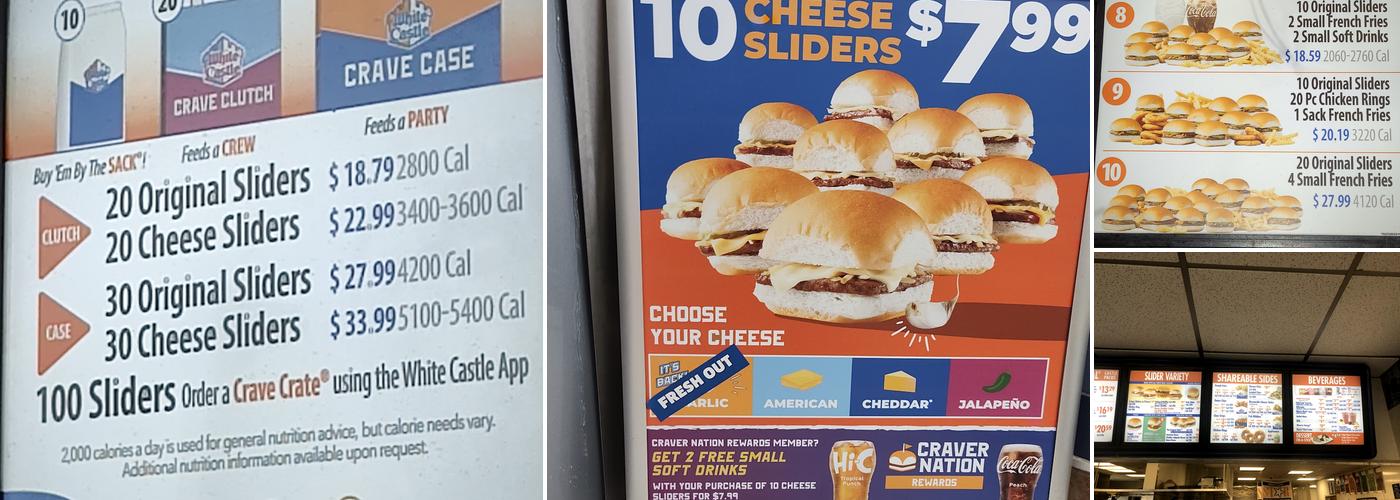 White Castle Menu