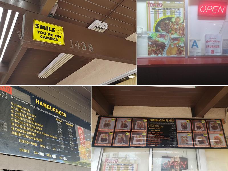 Tokyo Teriyaki And Hamburgers Menu
