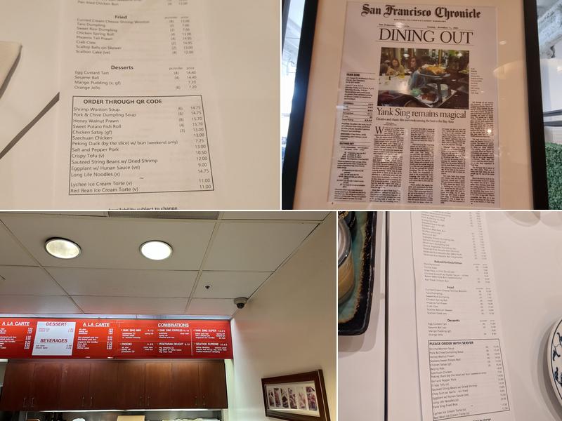 Yank Sing (Spear St.) Menu