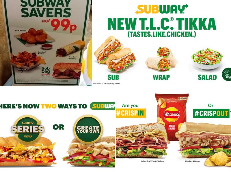 Subway Menu