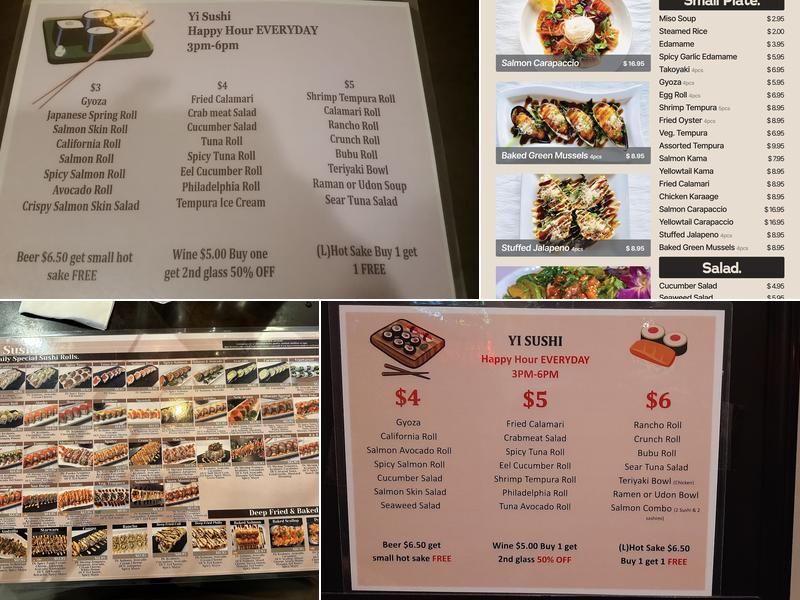 Yi Sushi Menu