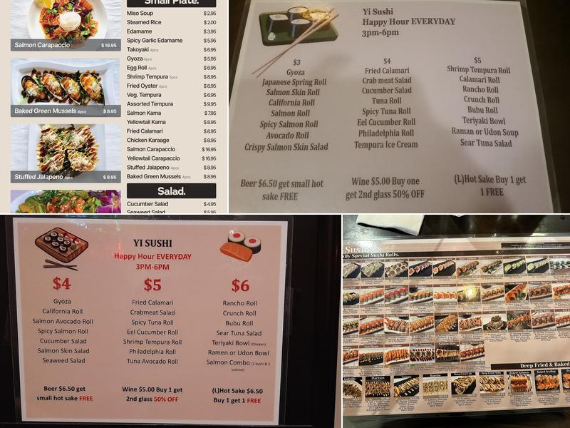 Yi Sushi Menu